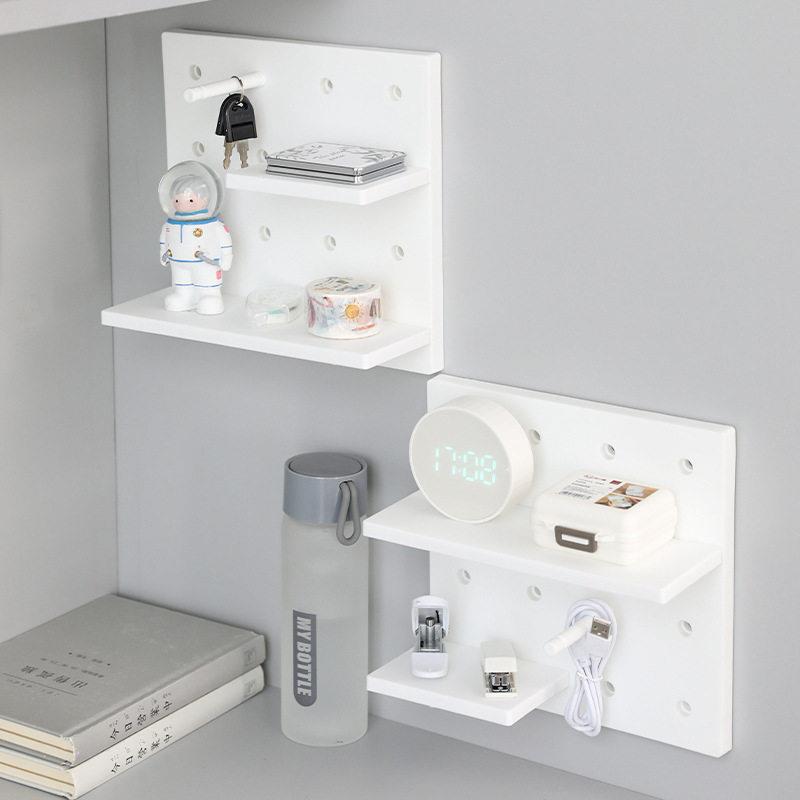 Perforated board storage rack without punching hook on the wall desk hanging storage mini university dormitory god