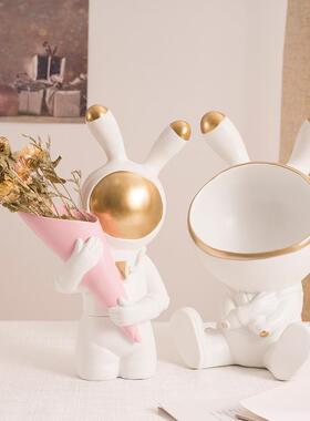 可爱萌趣兔子酒架酒托酒柜摆件客厅书房桌面玄关装饰品