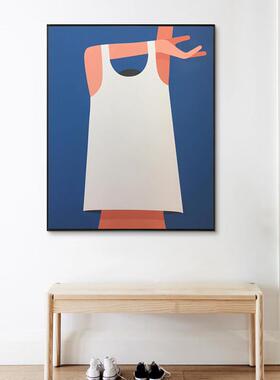 哥本哈根设计师艺术挂画现代简约民宿壁画客厅餐厅意境装饰画