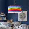 American children's room bedroom chandelier pastoral rural simple creative rainbow fabric chandelier Mediterranean Chinese style lamps