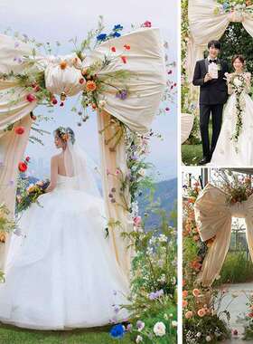 蝶结之门活拍照道具网红装饰打卡庆婚派对动布ULJ置节蝴日场景花