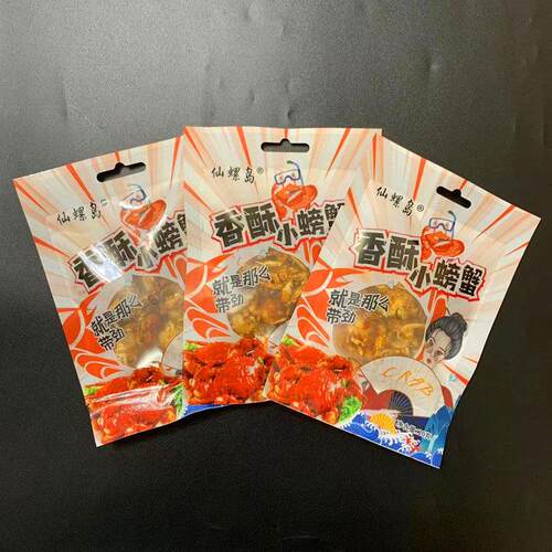 仙螺岛特产香辣小螃蟹零食即食香酥螃蟹蟹酥麻辣海蟹小蟹干 - 图2
