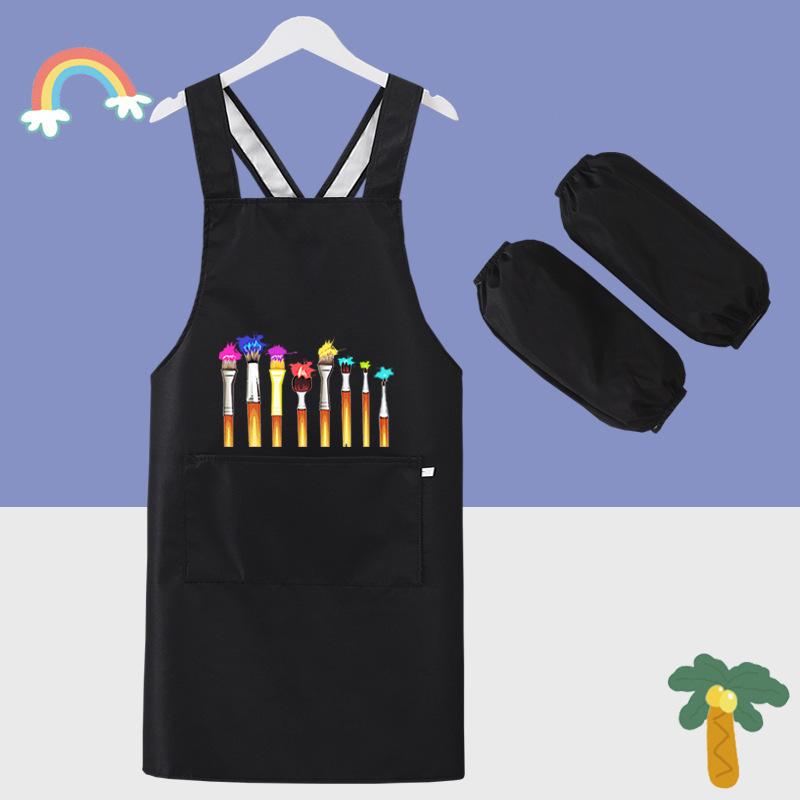 Kindergarten middle and large children's waterproof apron apron coveralls