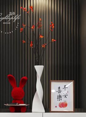 电视柜摆件花瓶花艺轻奢高档开 放格壁龛乔迁布置钥匙收纳玄关装