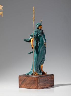 铜艺坊忠义关公铜摆件忠义胆关公神武财神CXI开业送礼公像肝铜摆
