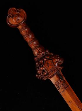道家用品法器雷击枣木天师龙虎七星剑张天师剑五雷号令法剑25厘米