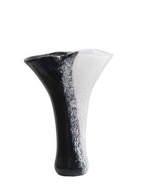 创意轻奢黑白拼接气泡水墨琉璃花瓶器样板房民宿客厅餐桌花艺摆件