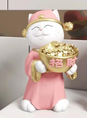 意中式招GVE财猫财神摆件客厅家玄关饰品店铺公司开装业创前台居