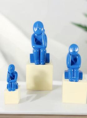 现代简约欧式北欧思考者沉思者人像摆件雕塑样板房售楼处软装饰品