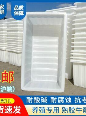 大号加厚牛塑料筋水箱长方形524储水浅桶水产养殖方桶养鱼卖牛筋
