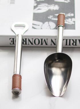 简约轻奢金属皮革酒具套装组合摆件样板间家居厨房餐厅吧台装饰品