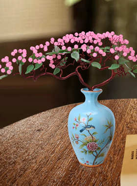 天然现代陶瓷花瓶摆件客厅玄关电视柜酒柜创意家居装饰品摆设品