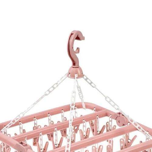 Folding Clothes Hanger Dryer Windproof Socks Underwear - 图0