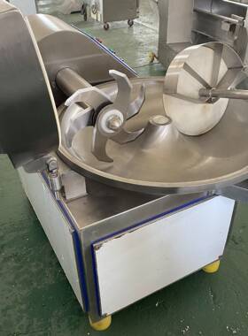 速变频肉馅肉泥斩拌机锁鲜提味乳化更细腻弹性大自动出料安全防