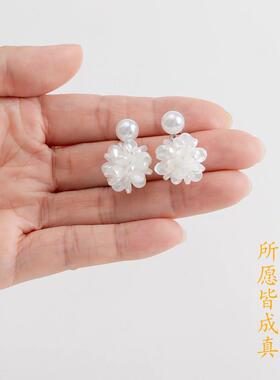 敦煌设计院国风新中式圆珠耳钉女