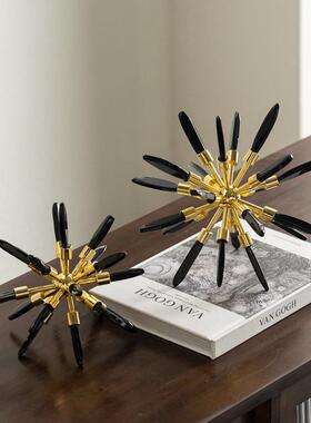 左顾 轻奢抽象家居饰品紫水晶花球摆件客厅玄关展厅玄装饰桌面