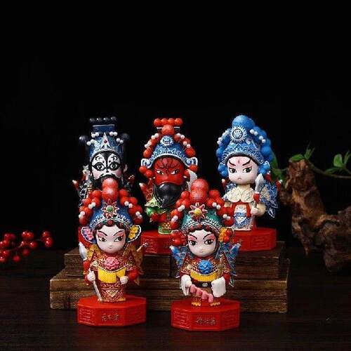 Peking Opera Masks Ornaments Creative 3D Characters Chinese - 图3