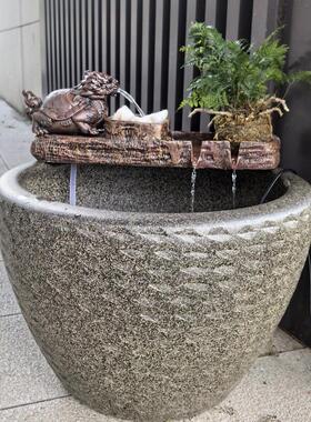 生态缸造景古法养鱼循环流水摆件客厅庭院花园鱼缸装饰过滤配件