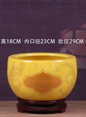 新款聚盆摆招财聚财家用装件饰品景德镇陶乔瓷迁宝开业进宝旺财送