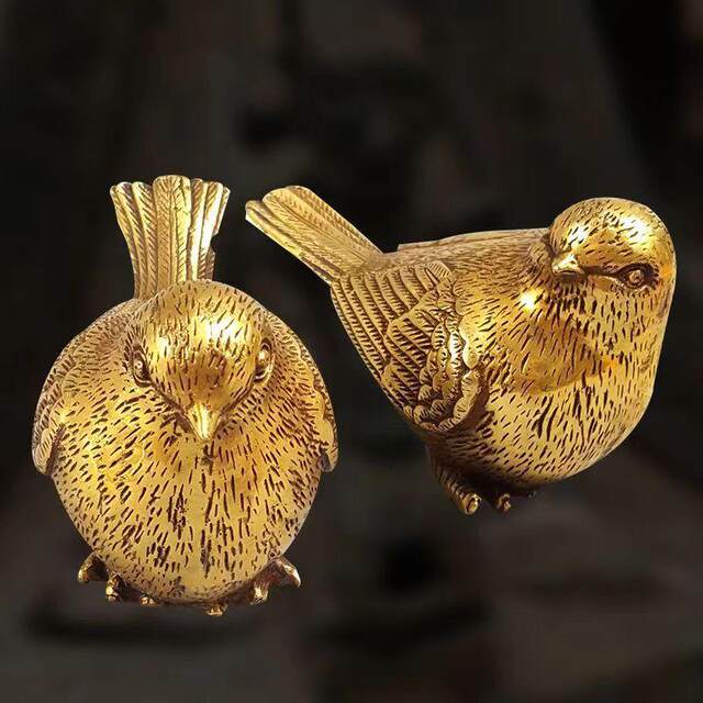 Bronze crafts pure copper house bird small sparrow ornaments home decoration gifts antique collection miscellaneous