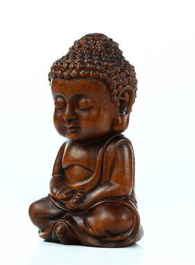 黄杨木雕工艺品人物佛像摆件释迦牟尼Q版小如来观音茶宠把件把玩