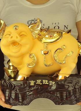 金件猪摆招财十二可生DWSFZFY肖猪风水创意品工艺家居爱客厅酒柜