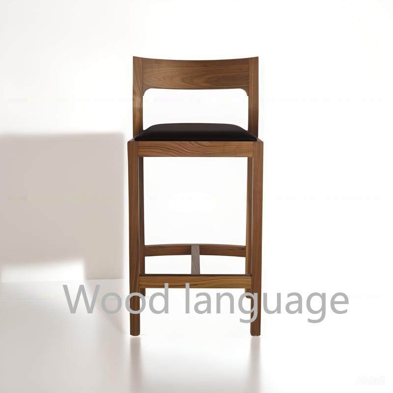 中古实木吧椅酒吧咖啡厅高脚凳设计师创意吧台椅黑胡桃木靠背椅,淘宝优惠券,粉丝福利购,淘宝优惠卷