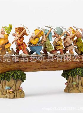 亚马逊新款跨境树脂摆件七个小矮人树脂侏儒花园装饰品花园装饰