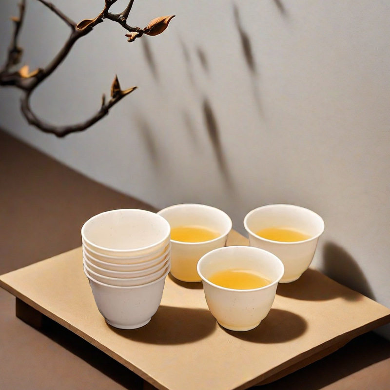 Kung Fu Tea High Temperature Resistant Rice Husk Tea Cup Office Plastic Cup