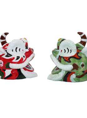 新中式醒狮摆件国潮舞狮子狮头工艺品样板间儿童房家居桌面小装饰