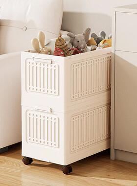 Folding plastic box with lid and pulley for storage box
