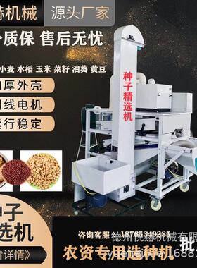 多功能粮食筛选机种子精选机小麦精选磕皮一体机水稻脱芒选种机器
