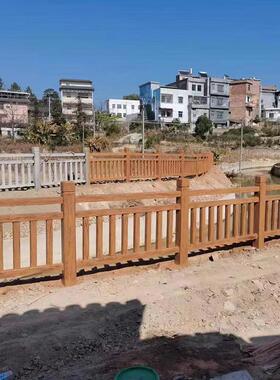 水泥仿木护栏庭院树纹栏杆河堤景区栈道栅栏仿树皮林园景区围栏
