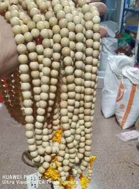 108颗白玉菩提风化陈籽佛珠厂家货源