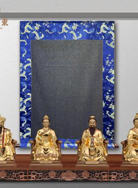 装裱单尺三红色大KA391龙纹高北档挂堂轴堂布子东居家三挂画通天