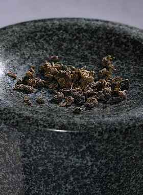 青石磨茶机手工斗式茶具抹茶磨石机宋代茶磨盘磨工具小石磨家用磨