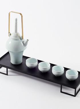 新中式陶瓷茶具套装摆件茶盘摆设茶几客厅样板房茶室办公室装饰品