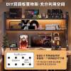 Desktop bookshelf hole plate storage rack household vertical multi-layer iron storage rack student computer desk organizer