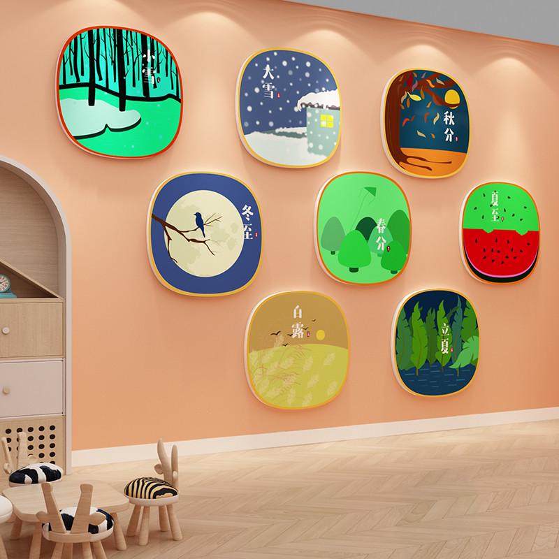 7L8K幼儿园环创主题墙成品24二十四节气装饰画楼梯扶手台阶文化墙,淘宝优惠券,粉丝福利购,淘宝优惠卷