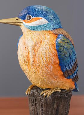 树枝小鸟彩绘铜摆件工艺品黄铜装饰品家居客厅乔迁送礼全铜摆饰品