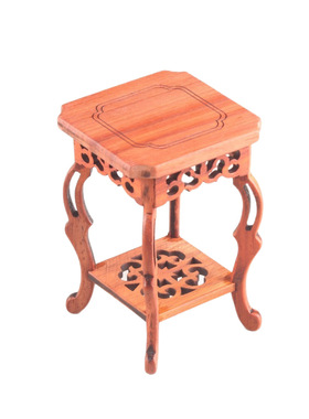 紫砂壶鸡翅海马红花底座装饰摆件