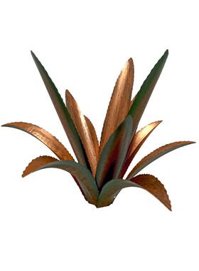 直销新款跨境新品彩绘铁艺龙舌兰植物仿真植物摆件花园创意户外装