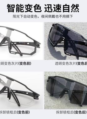 专业自行车骑行男款变色日夜两用公路车骑行装备防风沙防飞虫