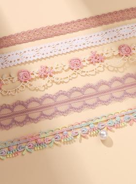 chokerins蕾丝花边项圈锁骨项链