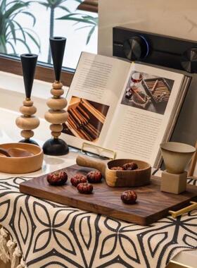 样板间厨房摆件组合设计搭配软装彷真干 干果咖啡豆切菜板装饰画