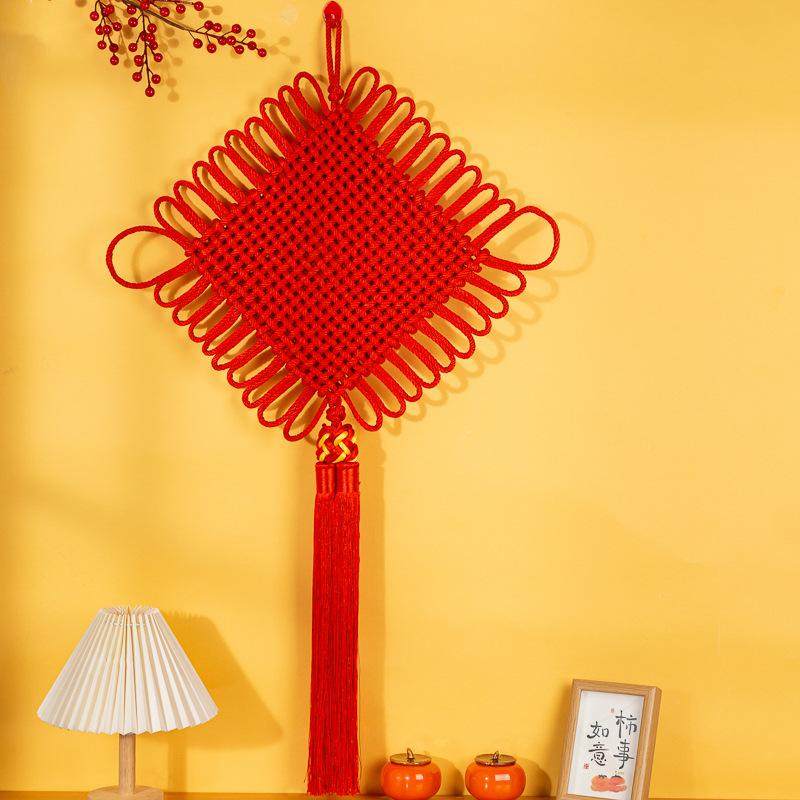 中国结玄关挂件中式简约乔迁客厅礼品背景墙装修双线如意平安特大,淘宝优惠券,粉丝福利购,淘宝优惠卷