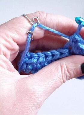 Yarn Ring Crochet Cat Kitty Ears Adjustable Size Tension Rin