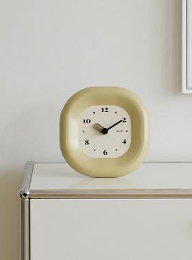 wTYOS334风ozoom玄屋准奶油家居座钟客厅关电视柜台式时面钟装饰