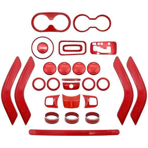 热销适用于吉普牧马人JKJKU2011-2017中控内饰装饰配件28件 - 图3