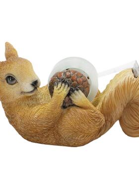 跨境松鼠胶带切割器卷架办公室家居花店桌面可爱动物胶台座装饰品